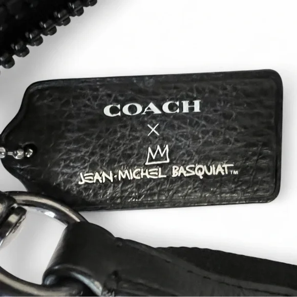Coach X Jean Michel Basquiat Holden Brown Leather Crossbody Bag - Picture 5 of 9